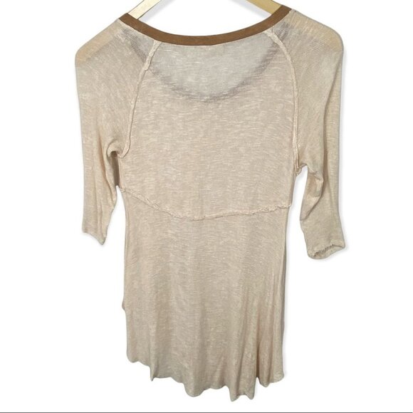 Free People Weekend Layering Top Tea Size XS Brown Revolve Lightweight Bohemian - Picture 5 of 10